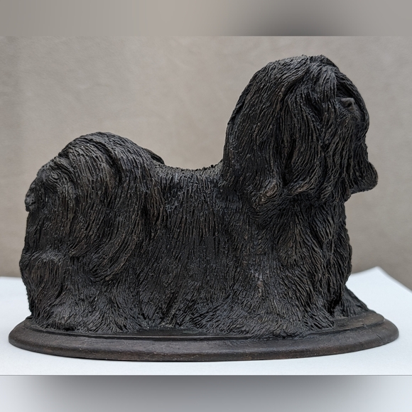 Lhasa Apso Shih Tzu Maltese Yorkie Terrier C. Baldwin 79 Bronze Dog Figurine